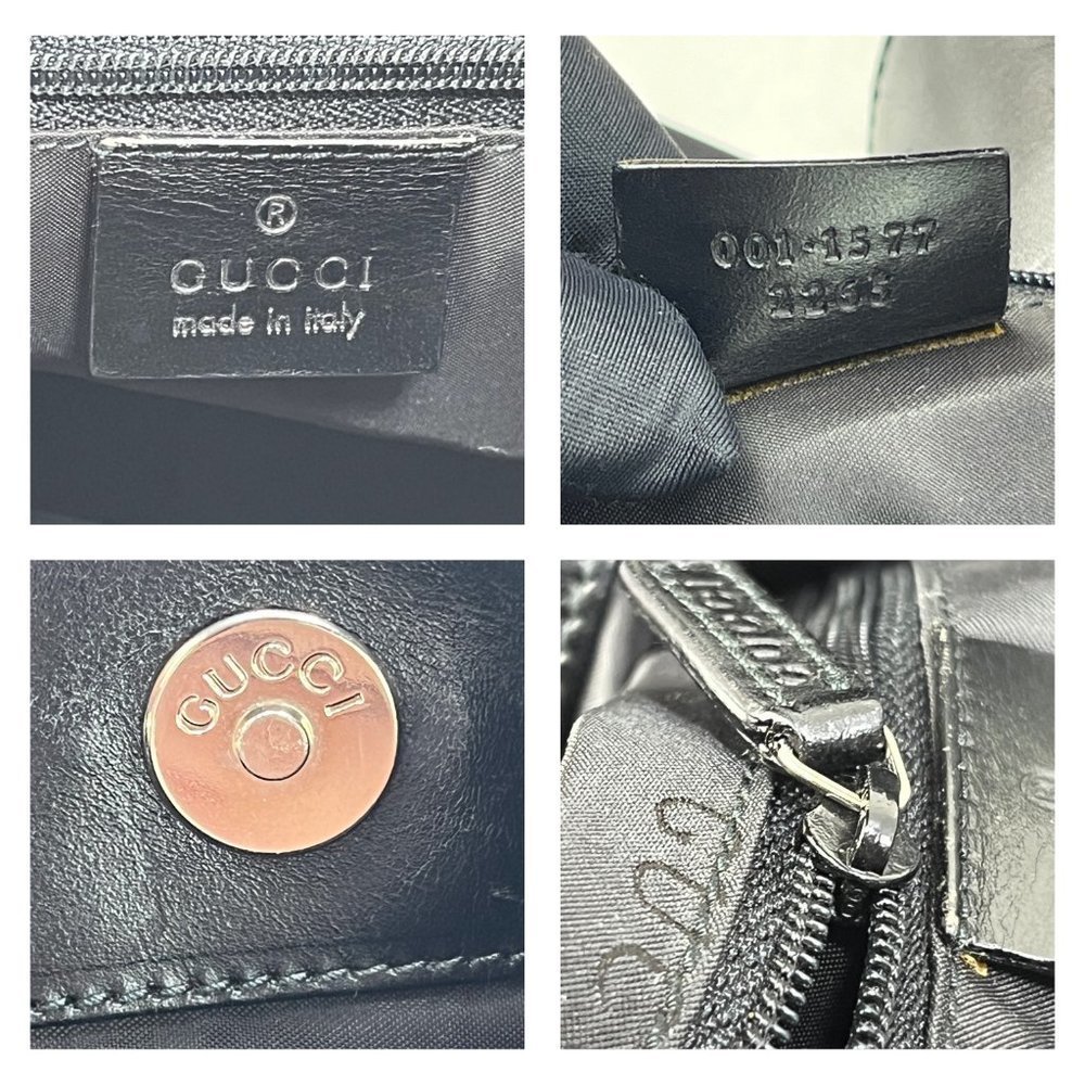 Gucci Black Bamboo Nylon Classic Vintage Hand Cross Body Bag w/COA - Picture 14 of 14